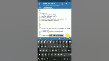 Add Image In Gui Tkinter On Mobile #shorts