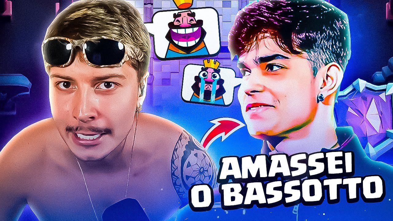 JOGUEI CONTRA O SAMUEL BASSOTTO NO CLASH ROYALE (ELE TILTOU?) 😂