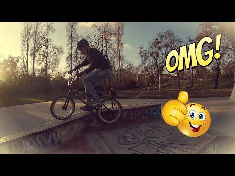 SESSION BMX AU SKATEPARK ( MES PREMIERS GRINDS / CRASH)