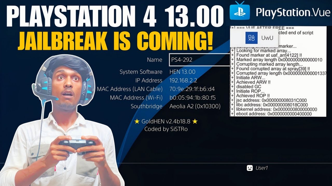 PS4 13.00-13.02 Jailbreak/New Webkit Exploit/NO BD-JB Disc Required