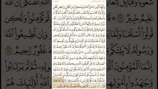 سورة الحجرات مكتوبة مكررة خمس مرات ل أحمد النفيس
