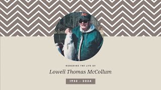 Lowell Thomas McCollum Funeral Service