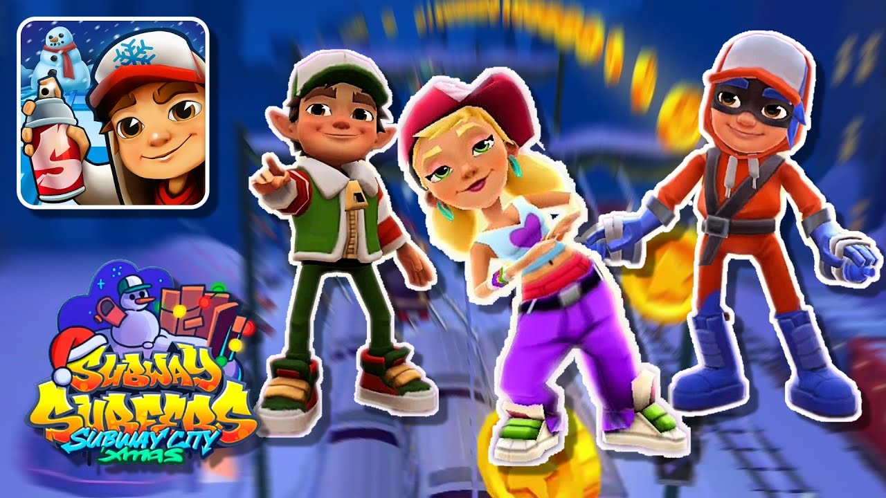 Subway Surfers X-mas Elf Jake vs Elf Tricky vs Elf Yutani Gameplay Android  ios 