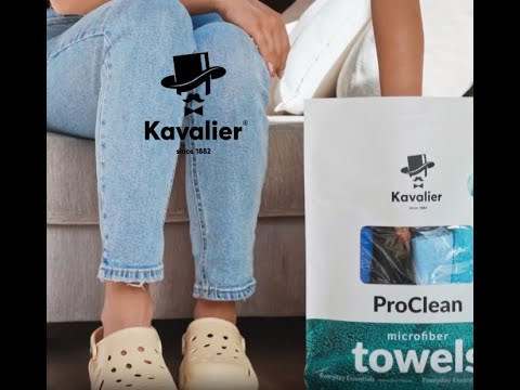Kavalier Proclean Miracle Wipe - Set 5 Panni In Microfibra Blu 41x41 Cm 350 G/m² - Pulizia Professionale - 4