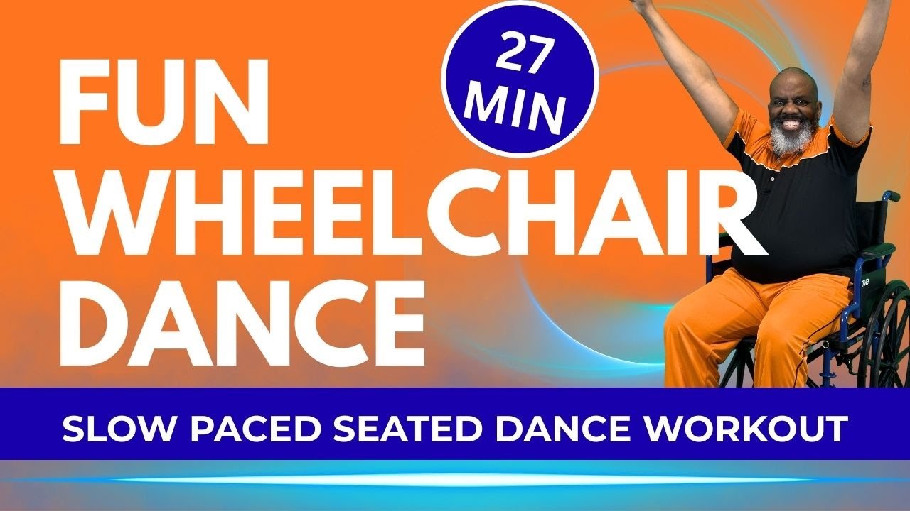 Мягкая танцевальная фитнес-тренировка на инвалидной коляске | Веселые упражнения сидя (27 мин)