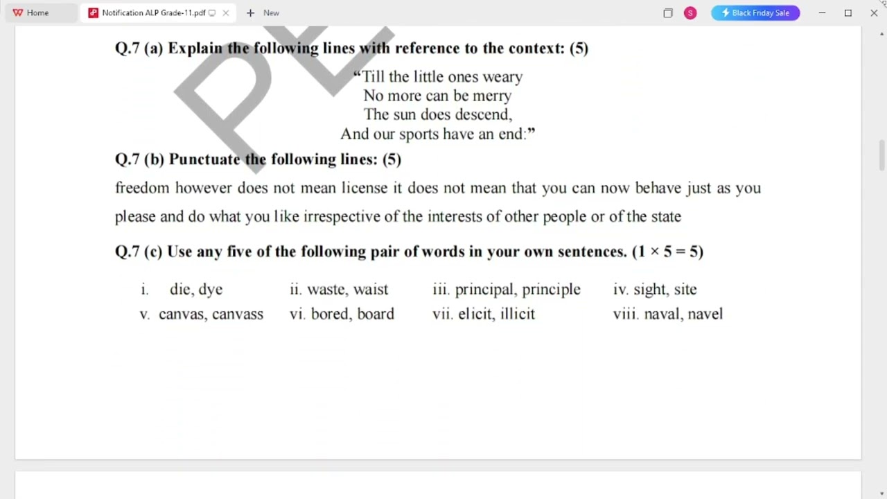 Notification ALP Grade 11 |  Stars Academy Lahore  ALP For 1st year