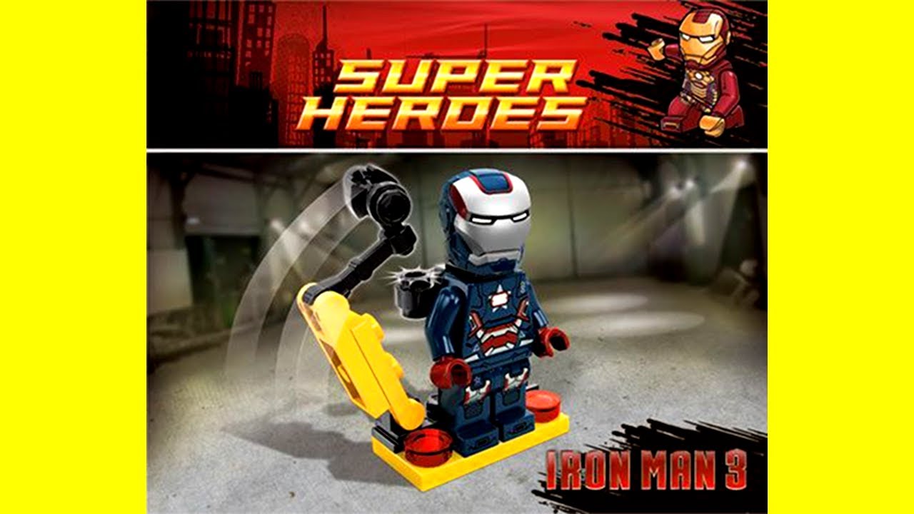 man iron on set suit LEGO Exclusive Preview LEGO Marvel Iron Minifigure Patriot