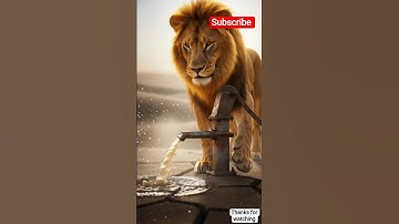 #shortvideo The lion save the tree and watering plant #save #plants #water #lion