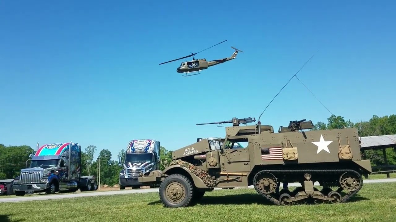 Denton, NC Military Show 2023 - M2A1 Half Track - Ride Along with Bertha and Friends