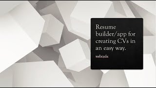 resume builder complete interface