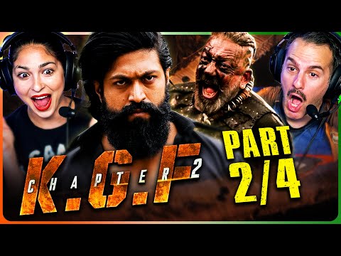 KGF: Chapter 2 Movie Reaction Part 2/4! | Yash | Sanjay Dutt | Raveena Tandon | Srinidhi Shetty