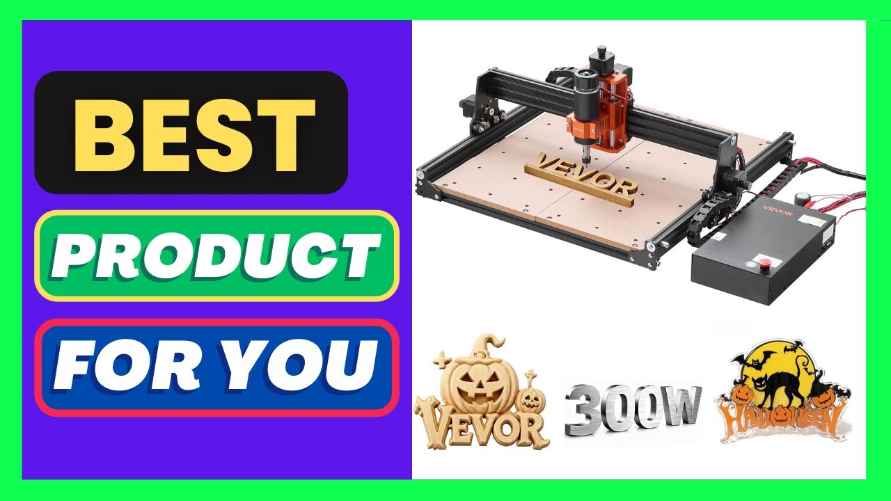 VEVOR CNC Router Machine, 300W Spindle, 3-Axis Wood Engraving