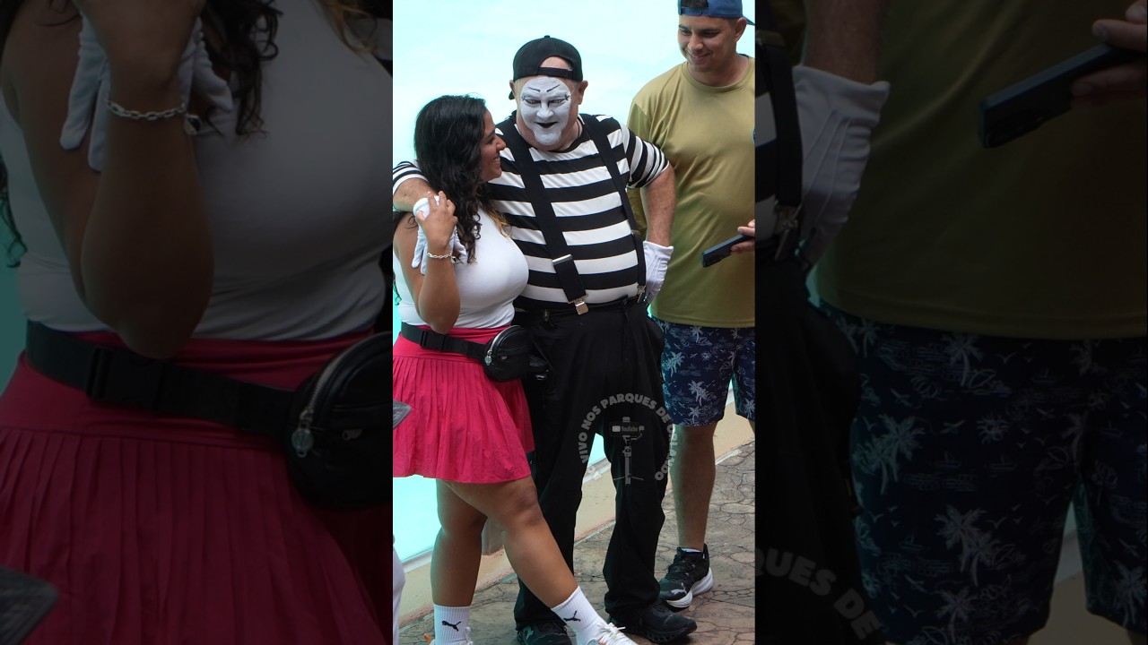 Tom o mímico ficou encantado pela esposa deste homem 😍🥰😂🤣 #tomthemime #seaworldmime