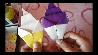 Origami Ice Cream Cone  - Tutorial (Simple) screenshot 2