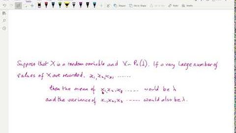 S2 2.2 Mean and variance of a Poisson distribution