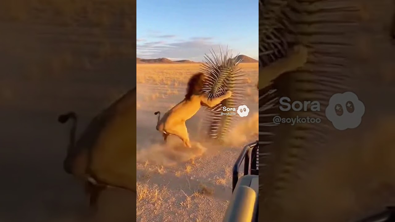 lion vs the Spiked Man 😱 