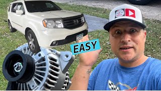 HOW TO DIAGNOSE AND REPLACE A HONDA PILOT 2009-2015 ALTERNATOR | #diy  | #howto | DENSO ALTERNATOR by GasDiesel Garage 1,364 views 5 months ago 14 minutes, 28 seconds