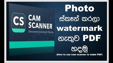 How to use cam scanner to make pdf