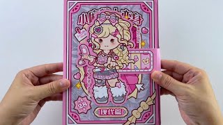 ✨DIY small sweet potato pink dress sticker book