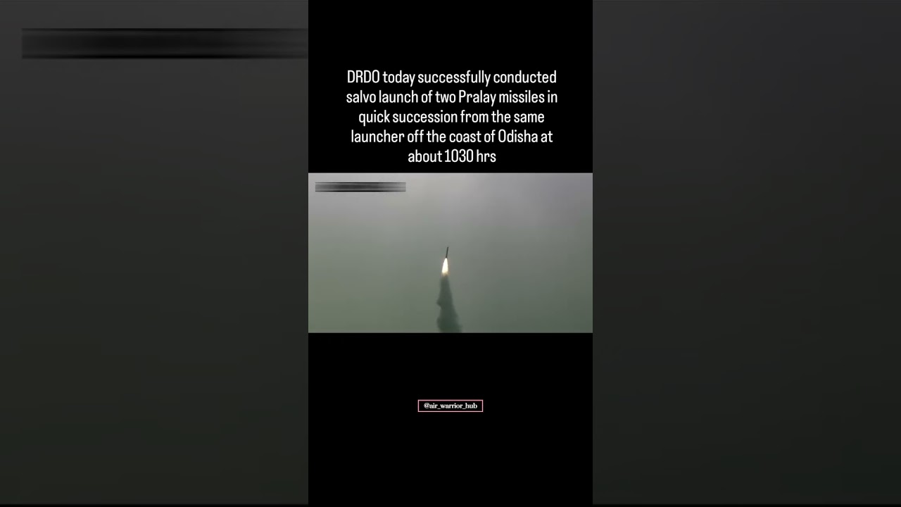 DRDO Successfully conducted Two Pralay Missile Launch 