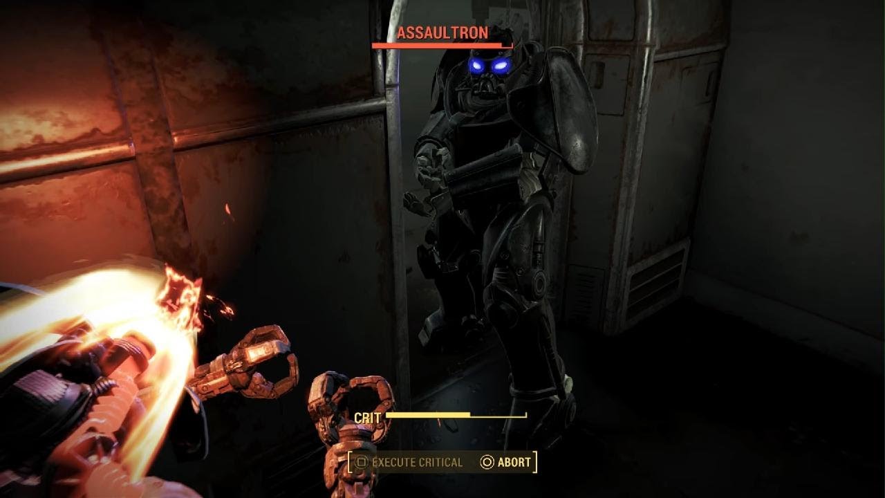 Fighting an Assaultron