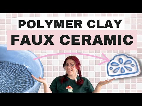 Polymer Clay Faux Ceramic Tutorial using 3 Different Techniques
