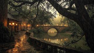 Quiet Dark Academia Night | Lantern Light, Gentle Rain & Melancholic Piano for Deep Healing