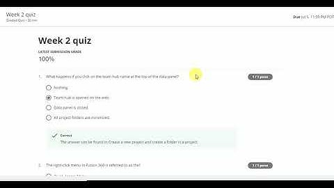 Coursera Quiz/Ans/Introduction To Mechanical Engineering, Design&Manufacturing with Fusion 360#Week2