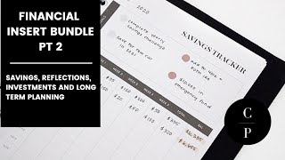 Finance Insert Bundle Part 2 | Long Term Planning