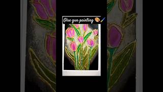 let's paint with Glue gun 🔫 #diy #art #painting #trending #shorts #fun