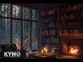 🔥Fireplace Ambience LOfi with Crackling Fire Sounds &amp; Rain.