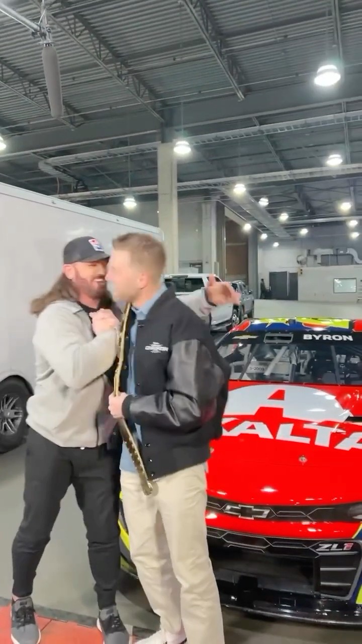 AJ Styles arrives to #RawOnNetflix in style with William Byron ?? #WWERaw
