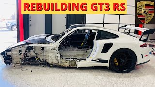 Rebuilding WRECKED Porsche 911 GT3 RS [PART 2] (VIDEO #94)