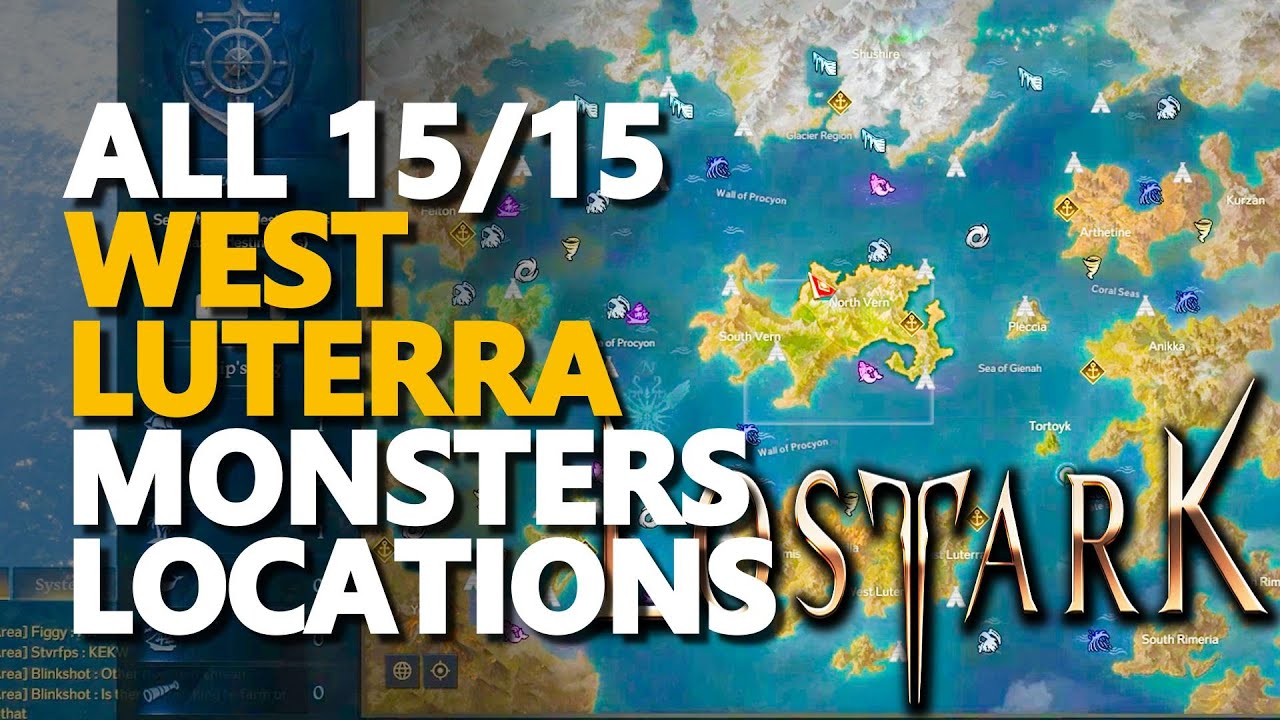 All West Luterra Monster Lost Ark Rares