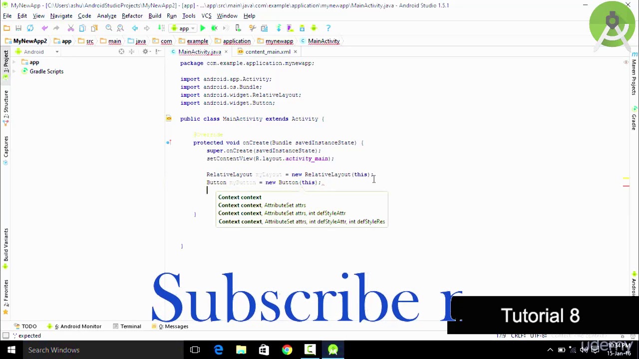 How to built user interface using java in android studio - YouTube