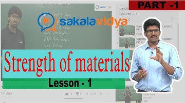 B.E,B.Tech,Strength of Materials Unit 1,lesson 1,  Part 1