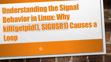 Understanding the Signal Behavior in Linux: Why kill(getpid(), SIGUSR1) Causes a Loop
