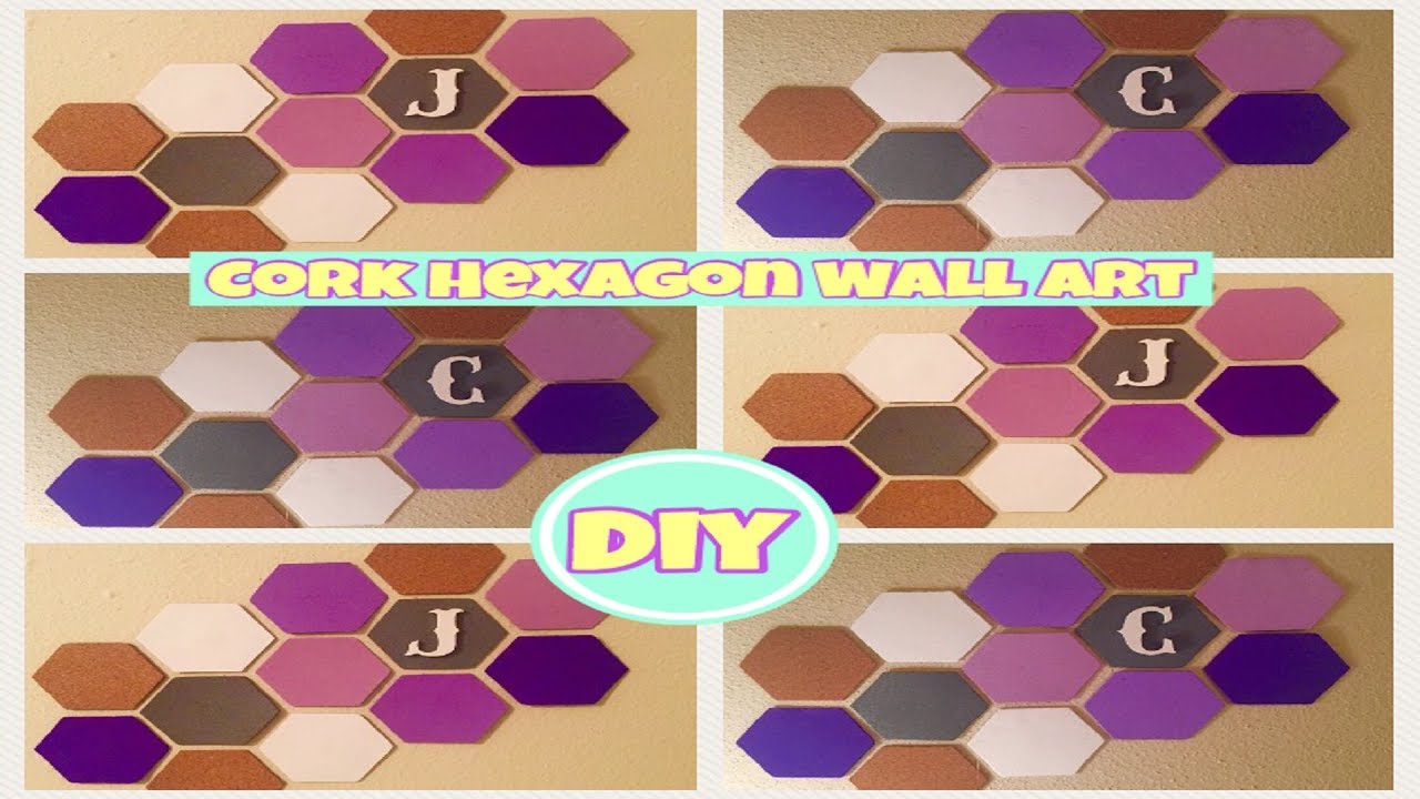 DIY Hexagon Wall Art YouTube