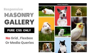 Responsive Masonry Image Gallery Using Pure HTML & CSS Only