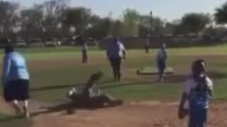 Caught on camera: Youth baseball coach pushes umpire to the ground | FOX 7 Austin