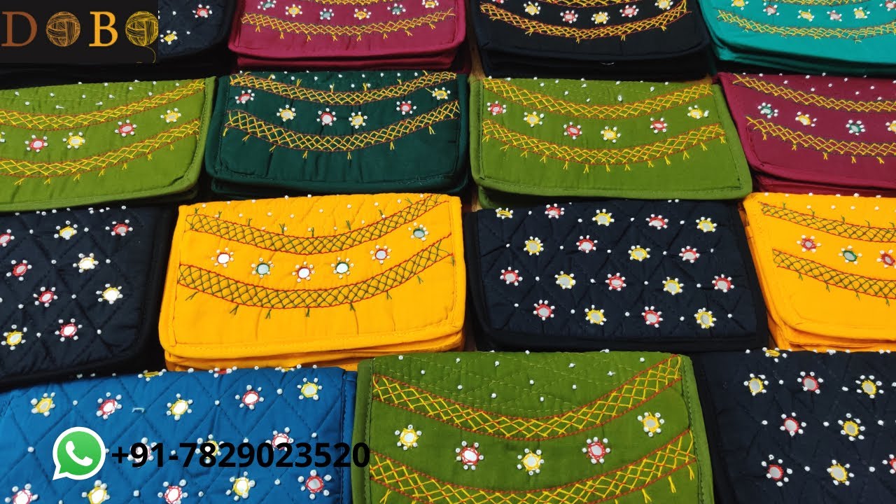 mirror work purse