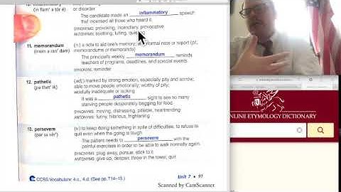 Grade 6 Unit 7 Vocab overview