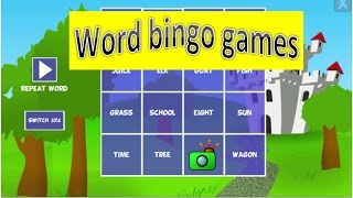 Word games - Word bingo games - First grade learning games screenshot 1