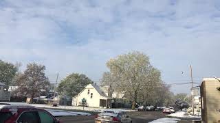 Rare spring snowfall northern indiana
