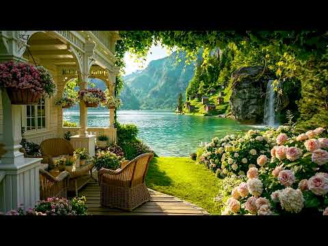 Lakeside Afternoon Escape - Birdsong, Soft Waterfall and Calm Nature Sounds for Deep Relaxation 🌿🐦