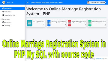 Online Marriage Registration System in PHP My SQL with source code