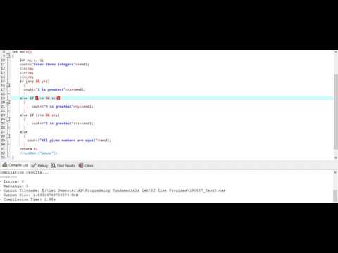 Program to Find the Maximum of Three Integers in C++ ||Program to Find ...