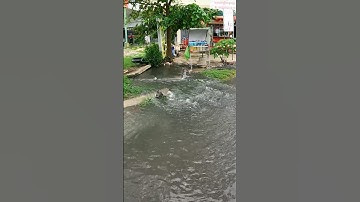 After Rain Storm Flooding on the Street