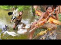 Cooking chicken recipe and eating delicious - Survival Skills2