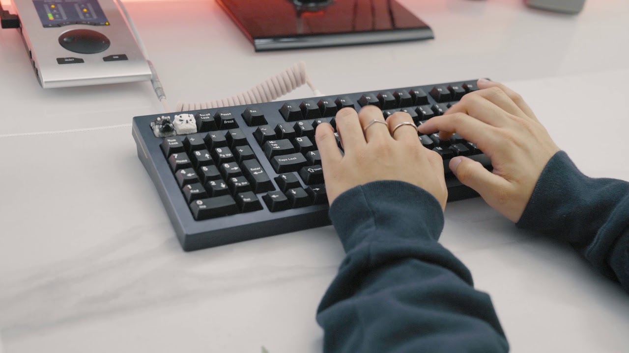 Aegis: Left Hand 1800 with lubed C³ Tangerine Switches Typing Sounds ASMR